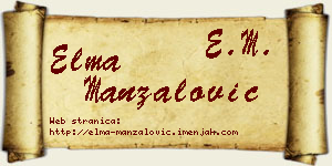 Elma Manzalović vizit kartica